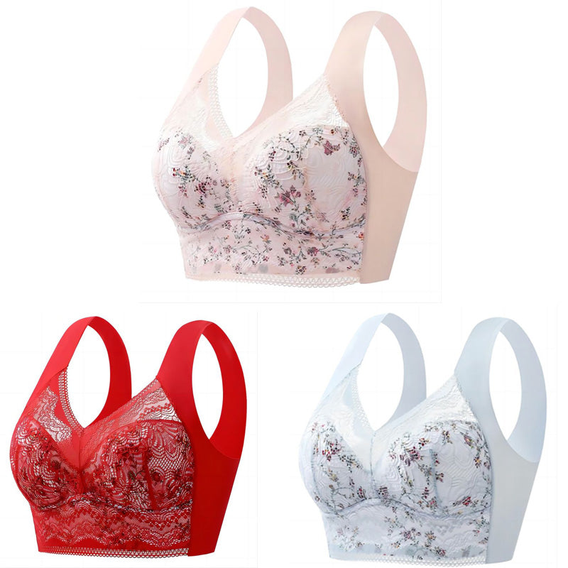 【Pachet de 3】【40kg-100kg】Sutien mare din mătase de gheață – confortabil, respirabil și reglabil_4032392