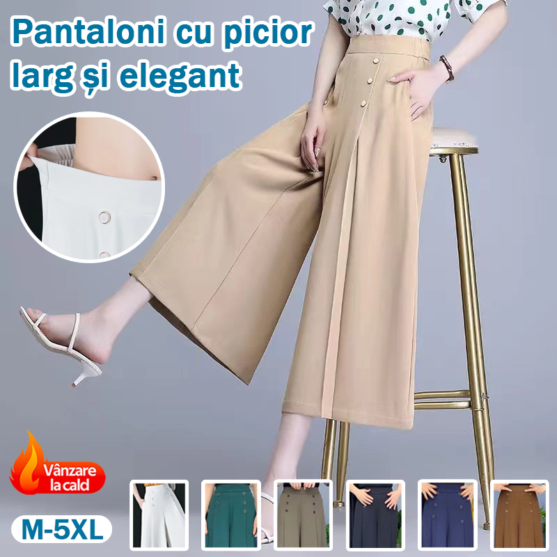 【Cumpără 1 primești 1 gratis】【M-5XL】 Fusta drapată de damă la modă, cu picioare largi și talie înaltă_4034325