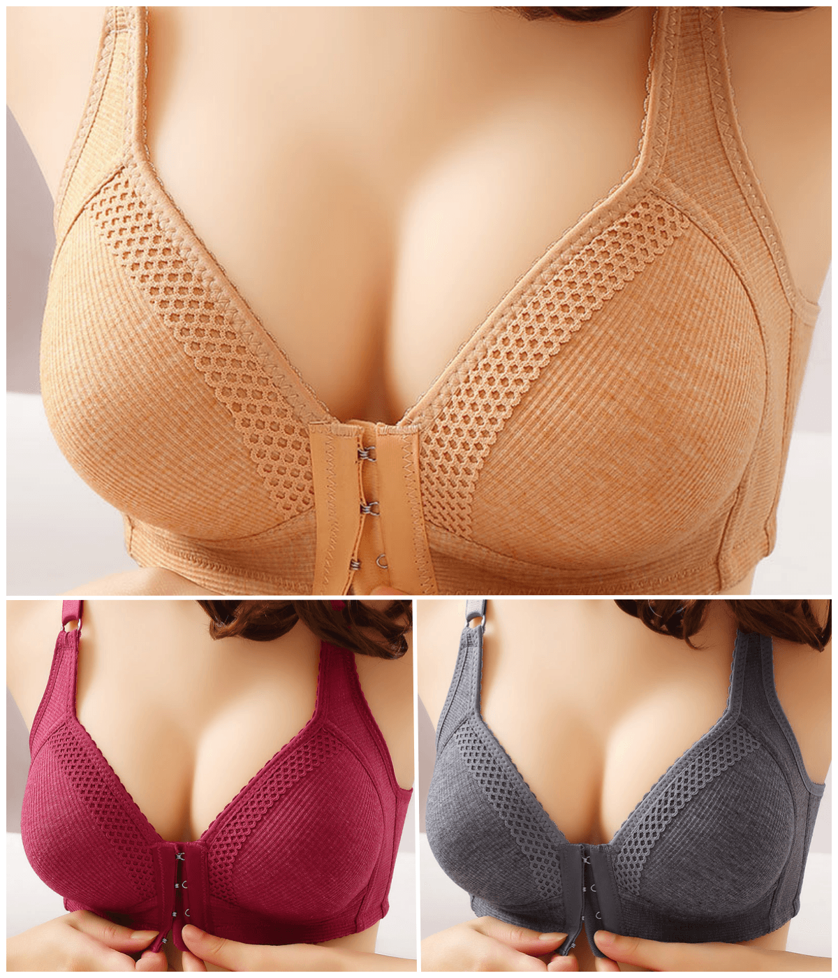 【Pachet de 3】Sutien push-up de înaltă calitate, fără cusături, la modă și sexy, previne căderea_4033827