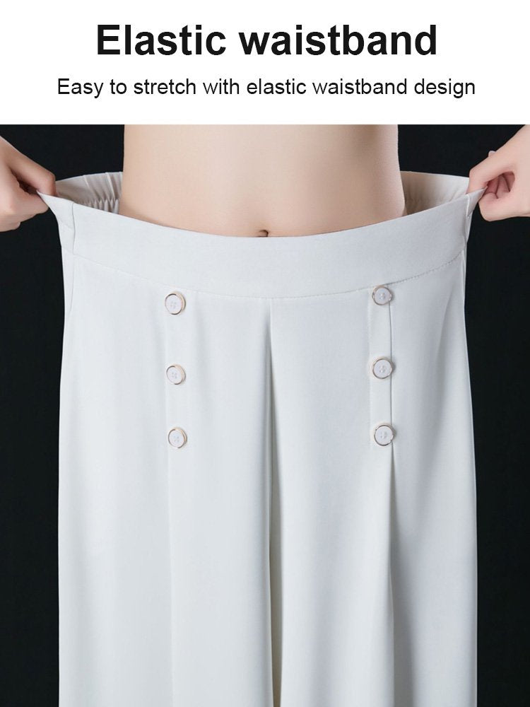 【Cumpără 1 primești 1 gratis】【M-5XL】 Fusta drapată de damă la modă, cu picioare largi și talie înaltă_4034325