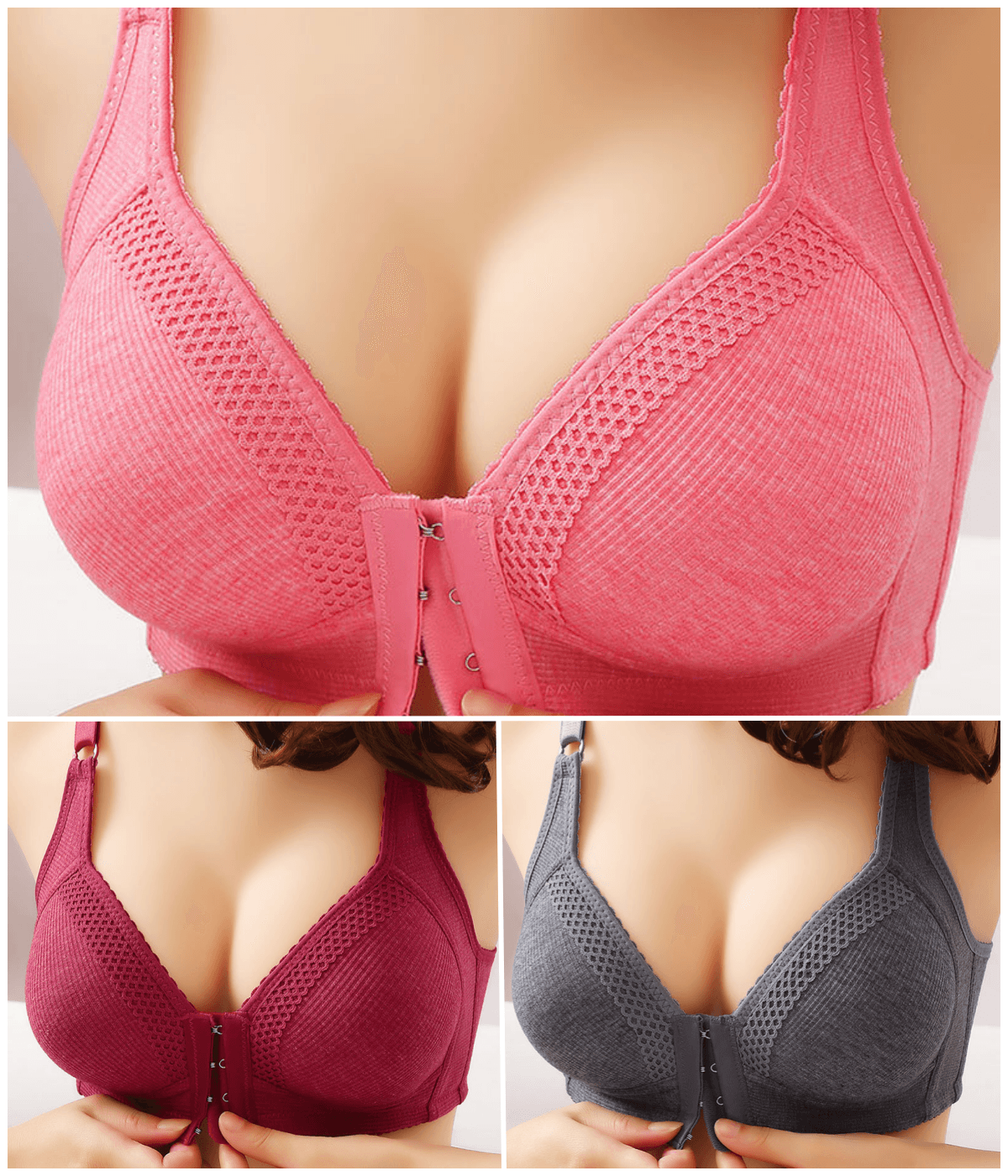 【Pachet de 3】Sutien push-up de înaltă calitate, fără cusături, la modă și sexy, previne căderea_4033827