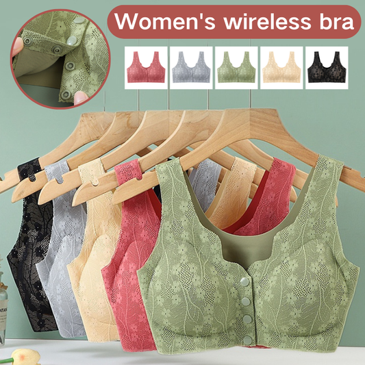 【Cumpără 1 Primești 1 Gratuit】Sutien fără fir pentru femei cu nasturi în față 【40-100kg】_4032448